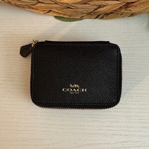 Coach Black Leather Mini Pill Box